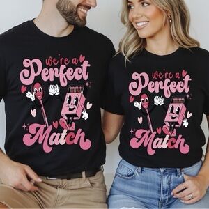Black and Pink Graphic T-Shirt Set (valentines)